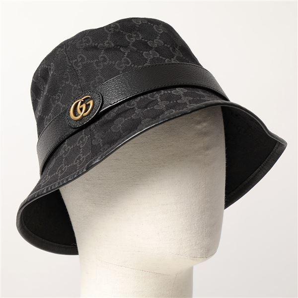 オンラインショップ】 GUCCI グッチ バケットハット 4HG53 ダブルG付き