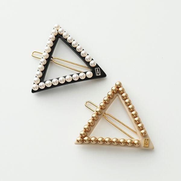 Alexandre De Paris アレクサンドル ドゥ パリ ヘアピン Atb 05 レディース 髪留め ヘアーアクセサリー パール トライアングル カラー2色 ヘアピン カラー N Noir ブラック Ilgaimportadora Com