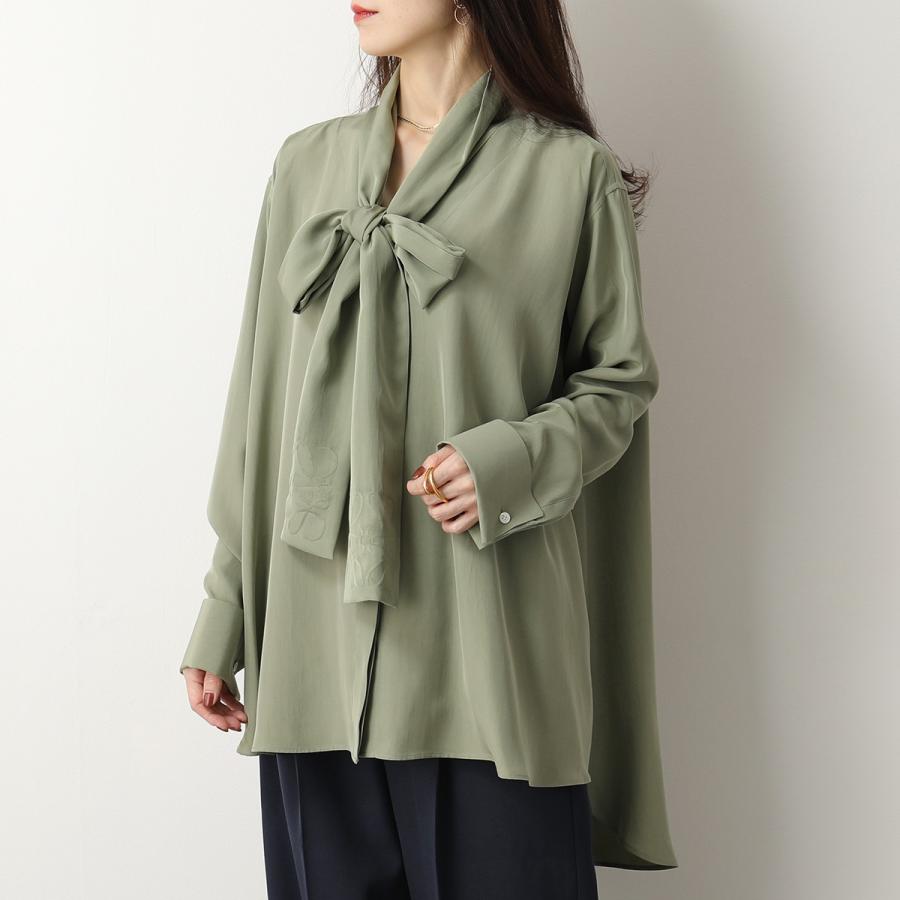 m555-59 LOEWE ロエベ ボタン アナグラム柄 長袖 ブラウス シャツ