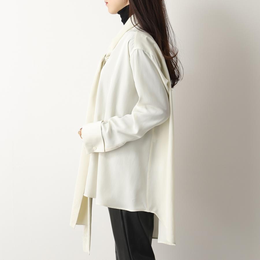 LOEWE ロエベ 長袖シャツ S359337XCR レディース シルク ボウタイ 