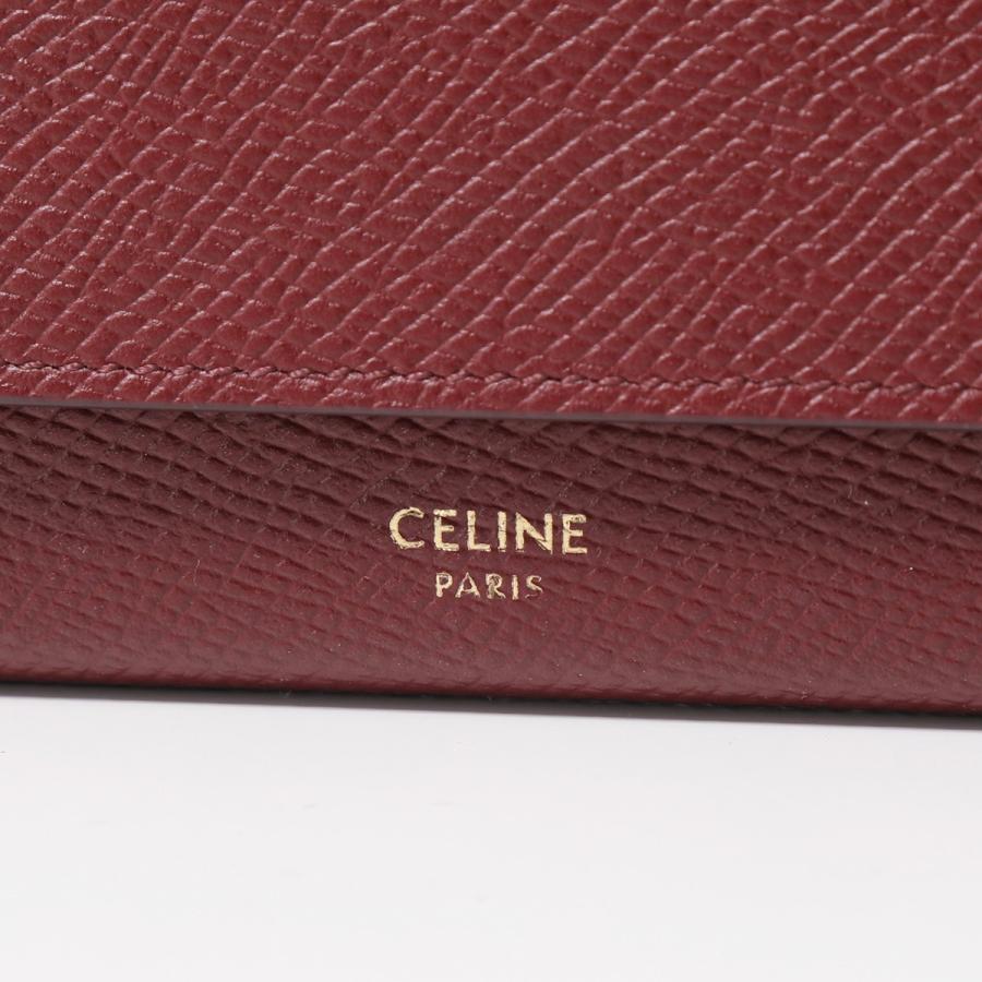 CELINE セリーヌ 二つ折り長財布 Large Flap Wallet 10B563BEL.28LB レディース レザー Light-Burgundy｜s-musee｜05