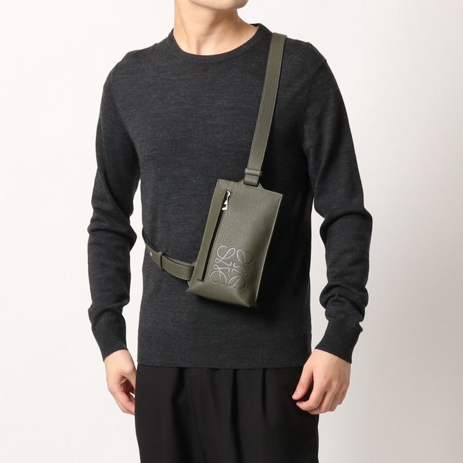 LOEWE - LOEWE ロエベ ネイビー レザー ショルダーバッグの+inforsante.fr