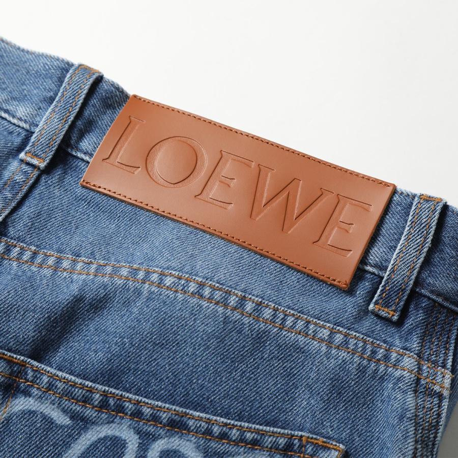 LOEWE ロエベ ジーンズ デニム H526Y04W45 メンズ テーパード ボタンフライ パンツ Gパン アナグラム 5140/LIGHT-BL｜s-musee｜10