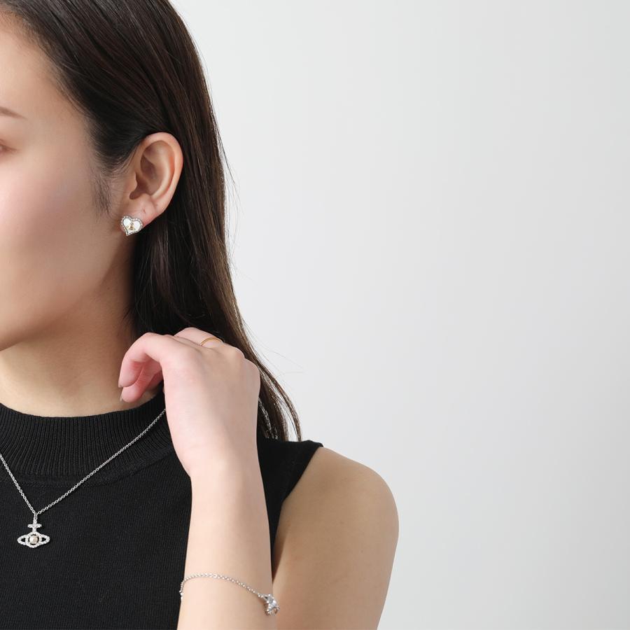 Vivienne Westwood ヴィヴィアンウエストウッド ピアス PETRA EARRINGS 62010074 レディース オーブ クリスタル装飾 シェル ハートの画像