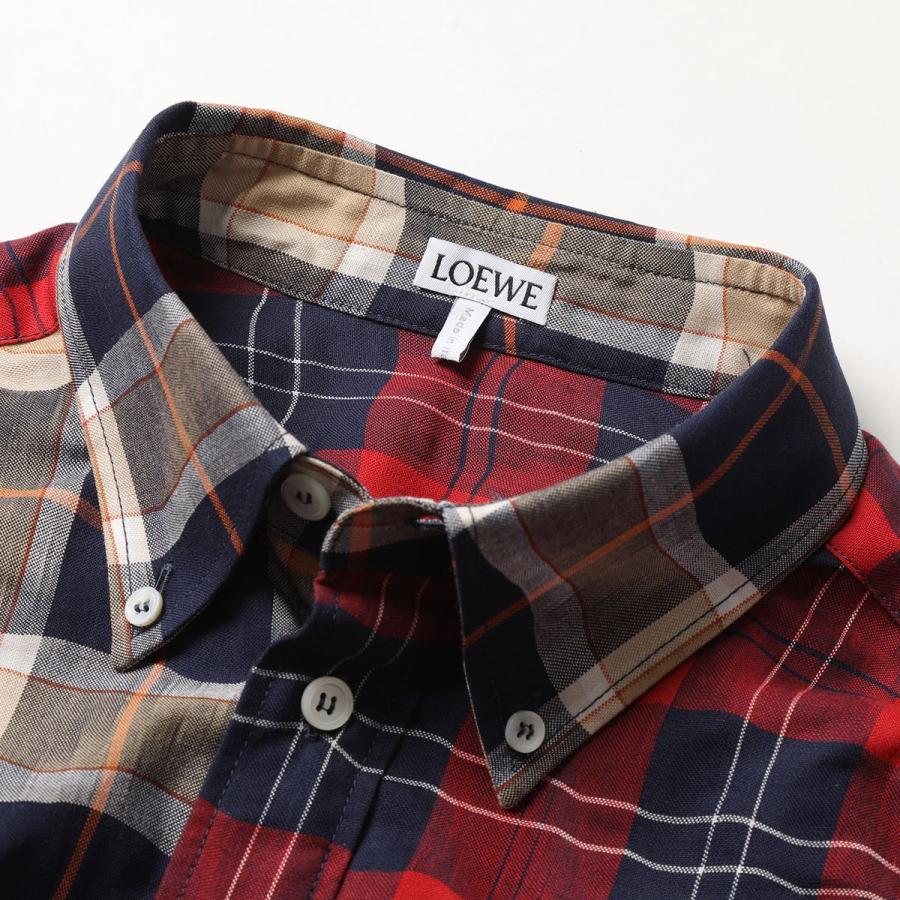 LOEWE ロエベ 長袖シャツ H526Y05W35 メンズ パッチワーク LOEWE ロエベ 長袖シャツ H526Y05W35 メンズ パッチワーク