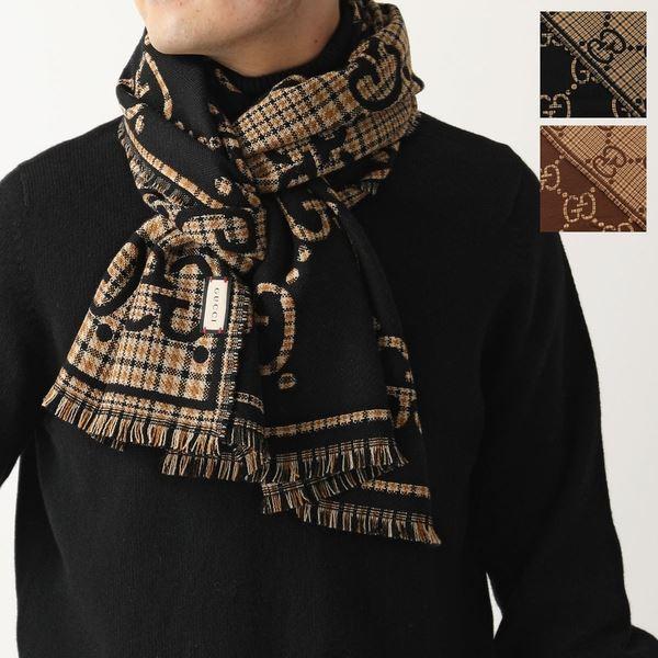 直販店 Gucci グッチ マフラー 4g386 メンズ スカーフ Ggロゴ チェック柄 ウール カラー2色 売り出し格安 Www Superavila Com