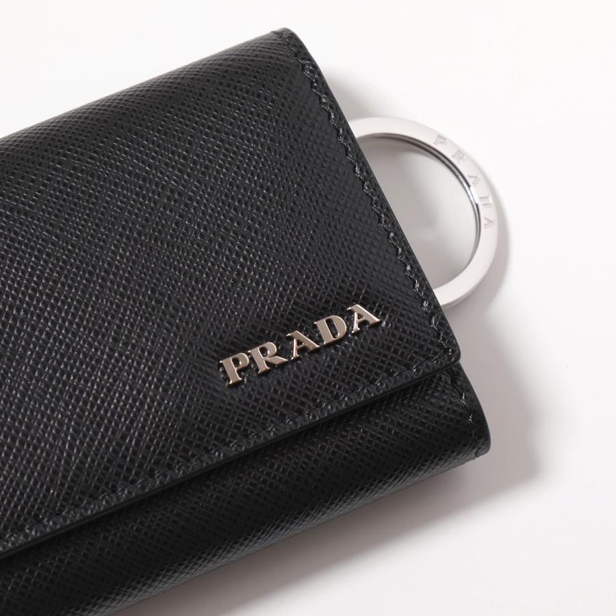 Prada プラダ キーケース 2pg002 C5s メンズ レザー 6連 キーリング付き ロゴ金具プレート Nero インポートセレクト Musee 通販 Yahoo ショッピング