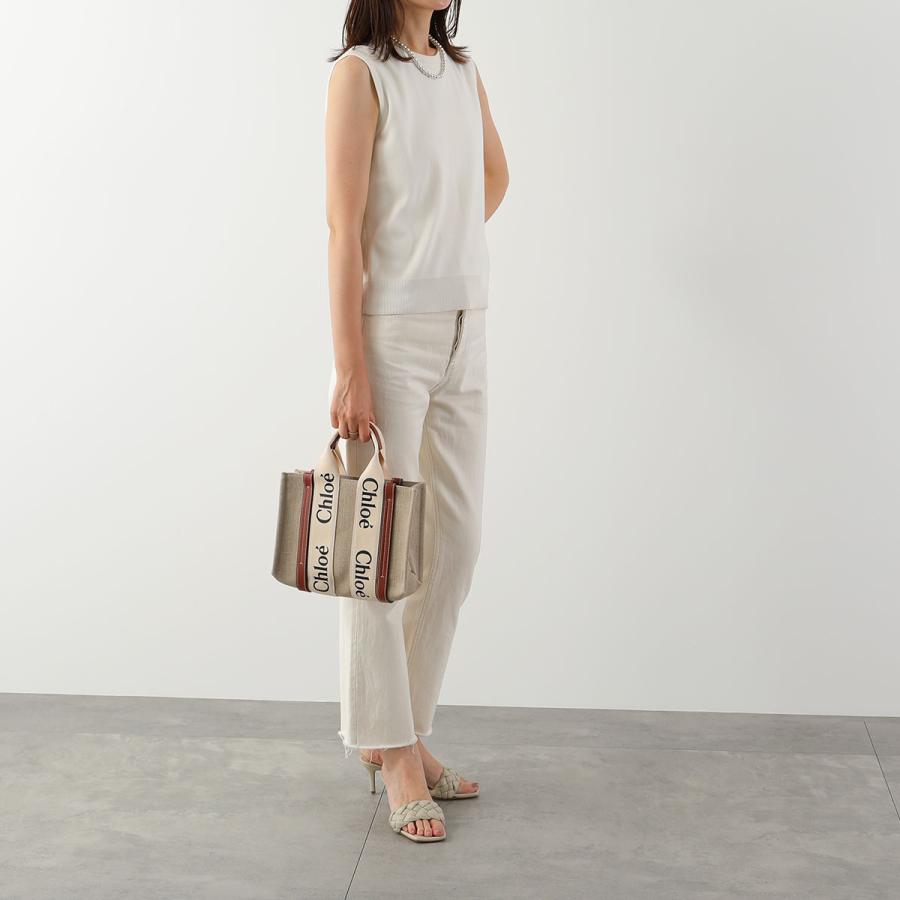 新品•本物Chloé クロエ woody スモールトートバッグ ストラップ付き Chloe（クロエ） トートバッグ WOODY SMALL ウッディ スモール