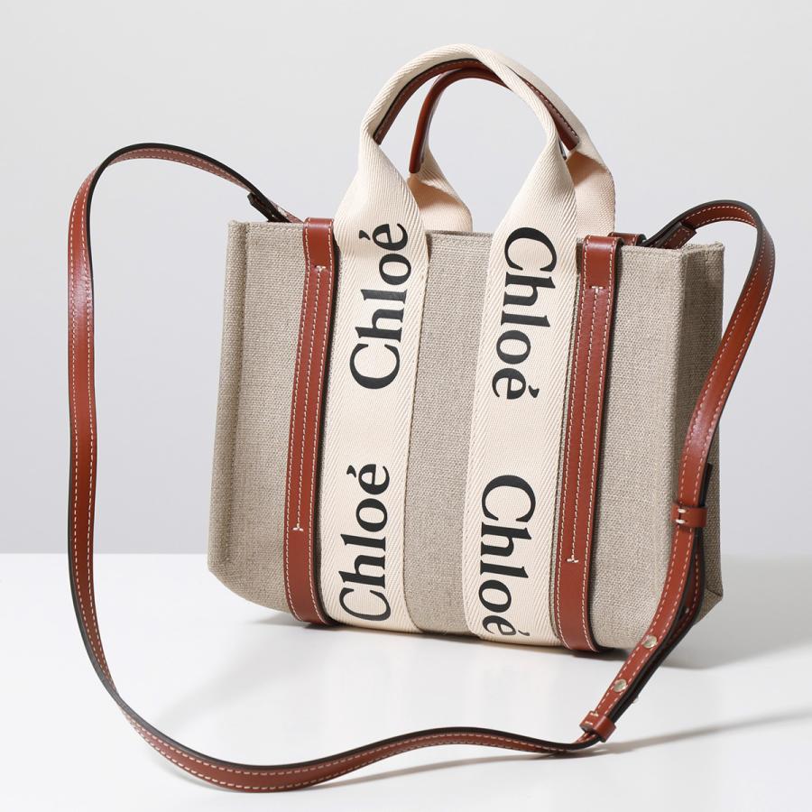 新品•本物Chloé クロエ woody スモールトートバッグ ストラップ付き Chloe（クロエ） トートバッグ WOODY SMALL ウッディ スモール