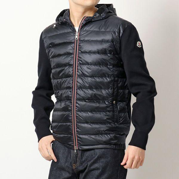 選ぶなら 大人気 MONCLER ニット 紺 ニットブルゾン ニットパーカー モンクレール - ブルゾン