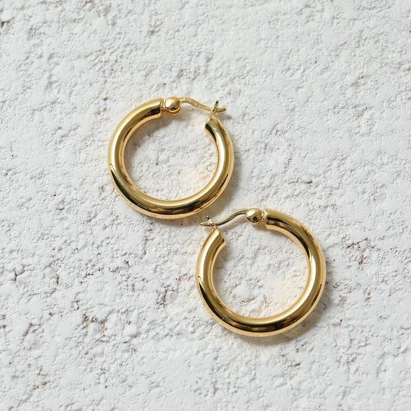 TOM WOOD（トムウッド） ピアス Classic Hoop Thick Medium Gold