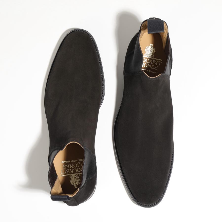 CROCKETT&JONES クロケットアンドジョーンズ チェルシーブーツ Chelsea 8 25887A S01C1 メンズ スウェード サイドゴア 靴 Blackの画像