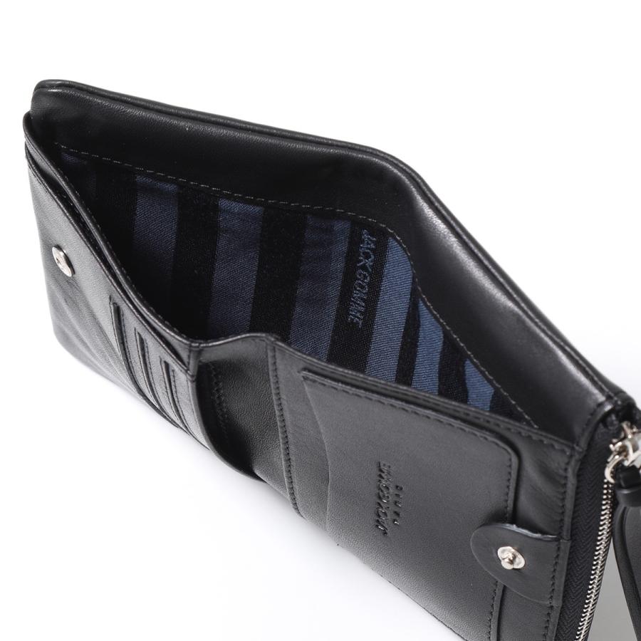 希少 jack gomme 本革 ブラック 二つ折り財布 編込み バッグ