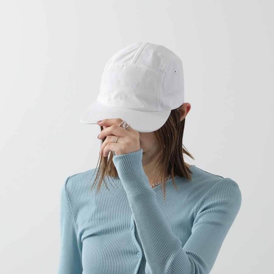 MM6 エムエムシックス 帽子 キャップ ホワイト 白 ロゴ MM6 エムエムシックス メゾンマルジェラ キャップ 帽子 ベースボール