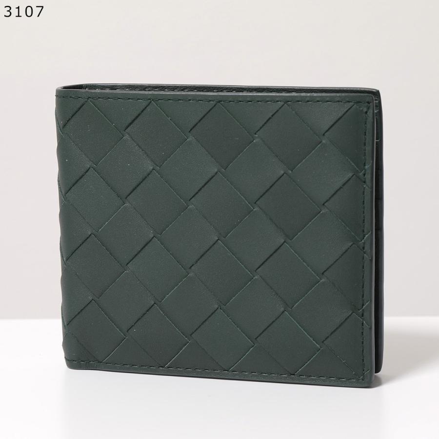 BOTTEGA VENETA ボッテガヴェネタ 二つ折り財布 605721 743211 VCPQ4 メンズ イントレチャート レザー 小銭入れなし ミニ財布 カラー8色 605721VCPQ48984の画像