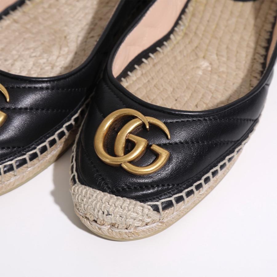 GUCCI グッチ エスパドリーユ 602505 BKO00 レディース レザー ダブルG