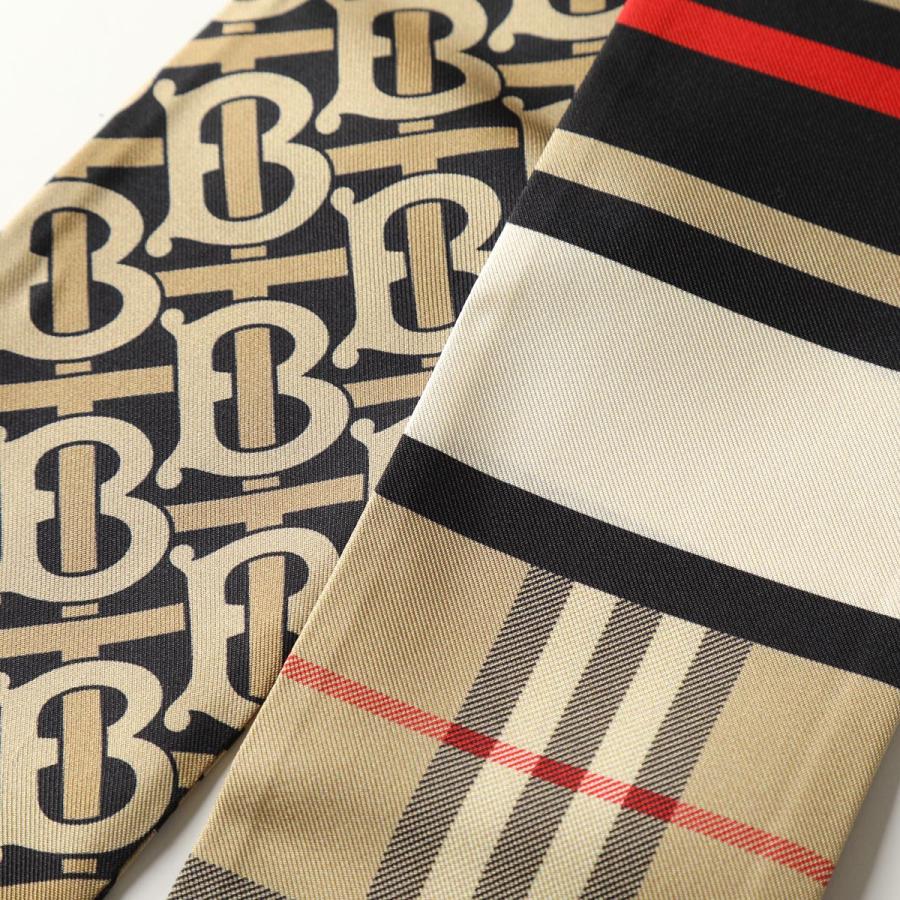 BURBERRY バーバリー スキニースカーフ SKINNY SCARF 8037017 レディース モノグラム ロゴ チェック シルク カラー8色の画像