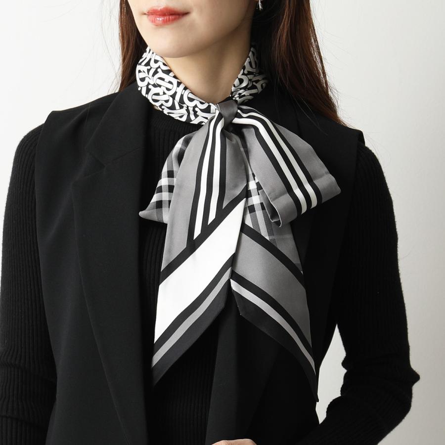BURBERRY バーバリー スキニースカーフ SKINNY SCARF 8037017 レディース モノグラム ロゴ チェック シルク カラー8色の画像