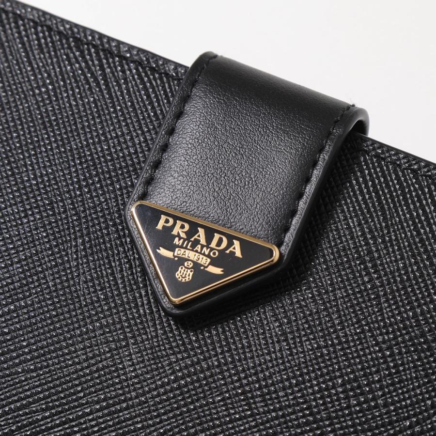 PRADA プラダ 二つ折り財布 1MV025 2DYG レディース サフィアーノレザー トライアングルロゴ F0002/NERO