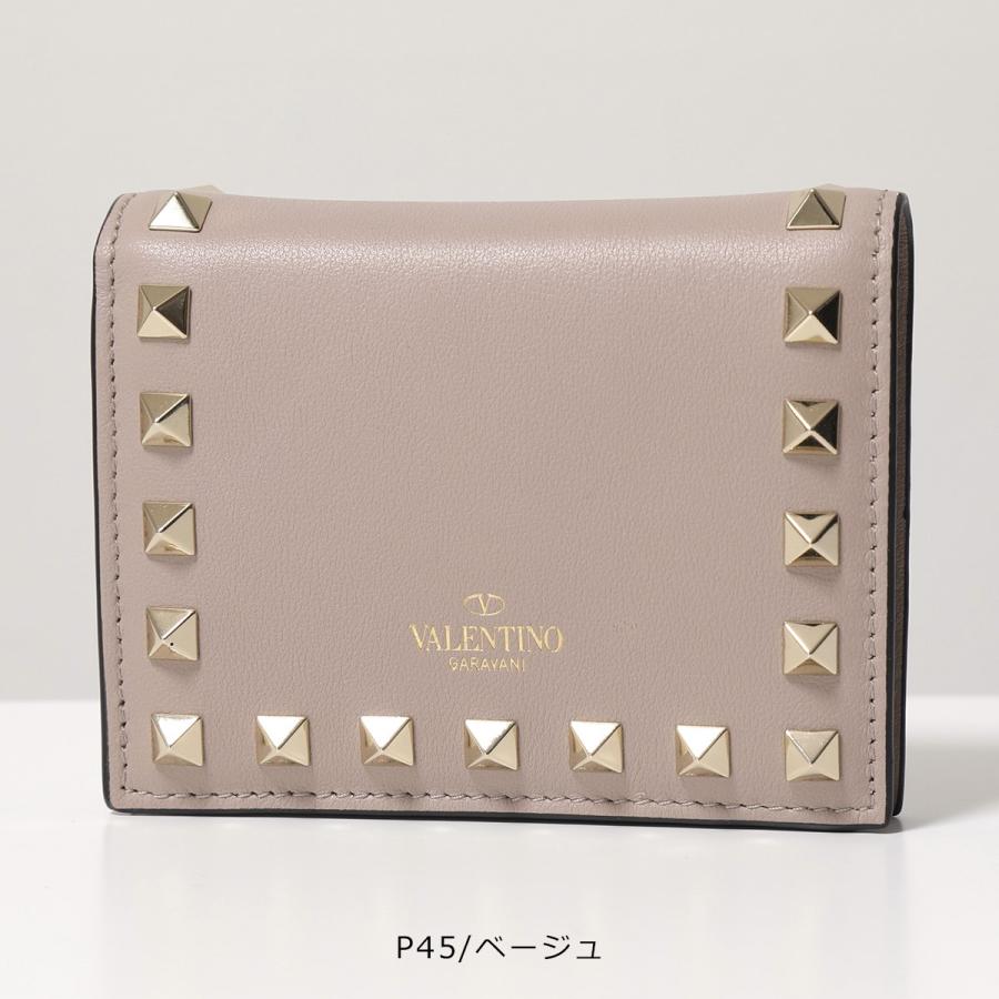 VALENTINO ヴァレンティノ 二つ折り財布 WW2P0R39BOL XW2P0R39BOL レディース ロックスタッズ装飾 コンパクト ウォレット レザー ミニ財布 カラー4色｜s-musee｜04