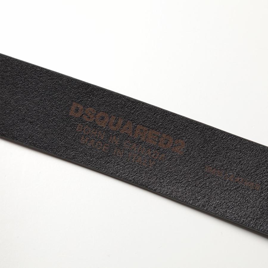 DSQUARED2 ディースクエアード ベルト Icon Plaque Leather Belt アイコン BEM0326 12900001 メンズ レザー ロゴバックル M436/BLACK＋BLACK｜s-musee｜07