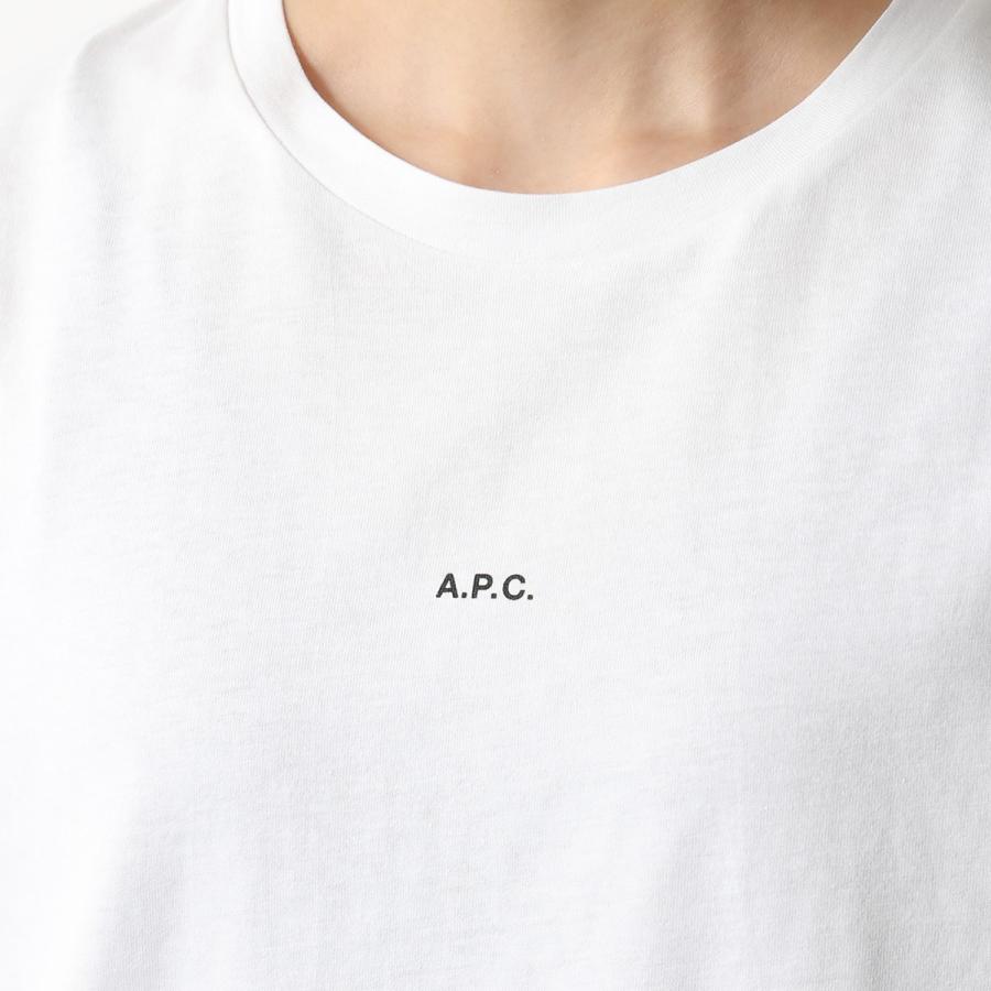 APC A.P.C. アーペーセー 半袖 Tシャツ jade COEIO F26937 レディース クルーネック カットソー ちびロゴT コットン カラー2色｜s-musee｜03