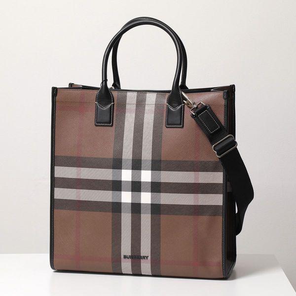 Burberry バーバリー トートバッグ メンズ Pvc レザー ショルダーバッグ ヴィンテージチェック 鞄 A00 Dark Birch Brown インポートセレクト Musee 通販 Yahoo ショッピング