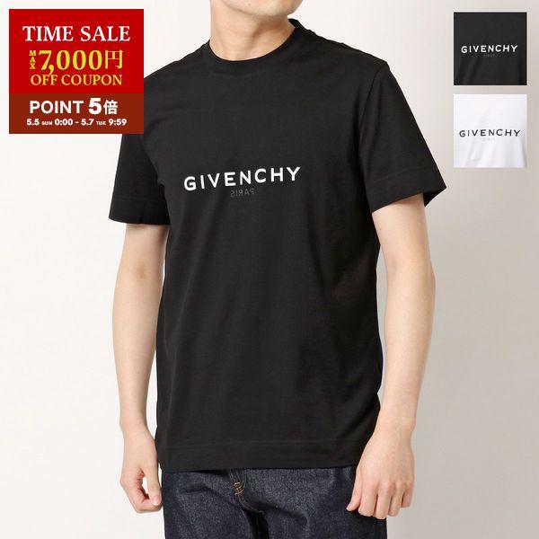 GIVENCHY ジバンシィ Tシャツ BM71653Y6B メンズ リバース スリム 半袖 クルーネック カットソー ロゴ 001/BLACK  :340210203:インポートセレクト musee 通販 