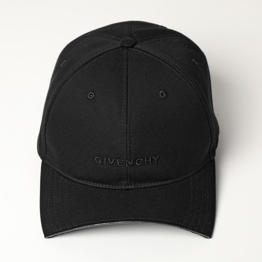 GIVENCHY ジバンシィ ベースボールキャップ CHOP CURVED CAP LOGO BPZ04LP0HK メンズ サージ カット 4G  ロゴ刺繍 帽子 001/BLACK