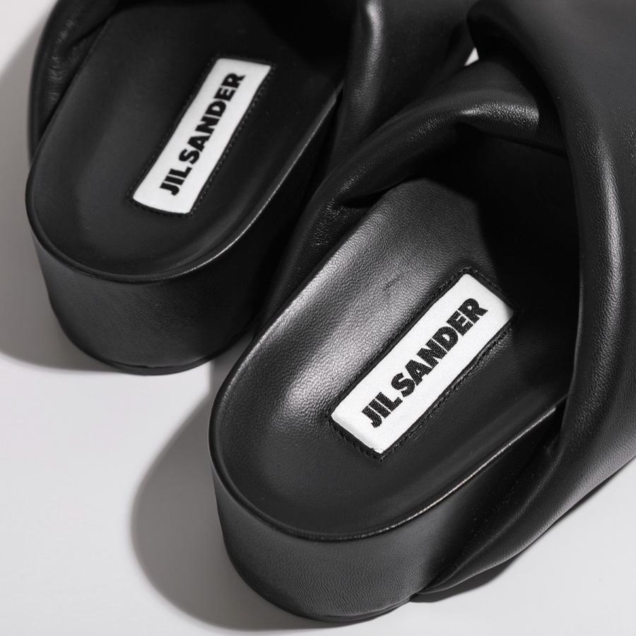 JIL SANDER ジルサンダー サンダル J15WP0043 P5810 レディース クロスストラップ スライドサンダル レザー 靴 靴 001｜s-musee｜09