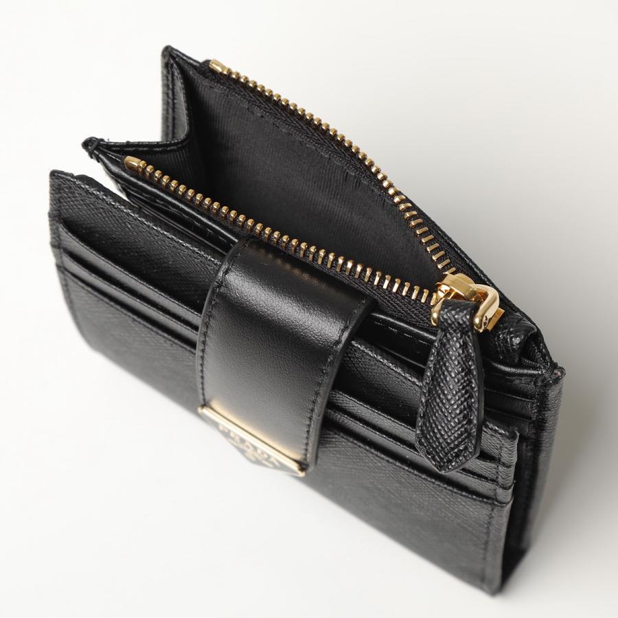 PRADA ブラック 二つ折り財布 サフィアーノレザー PRADA（プラダ） サフィアーノ 黒 ブラック 2つ折り長財布 サイフ