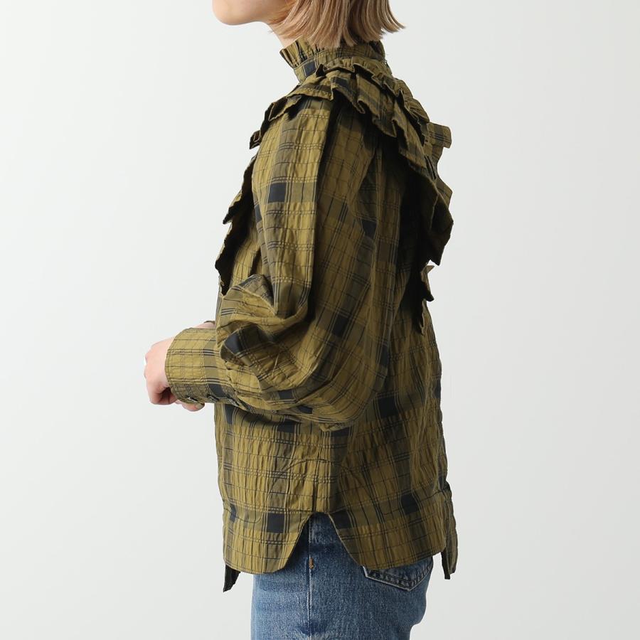 GANNI ガニー 長袖 シャツ F6628 6369 レディース ブラウス カットソー 