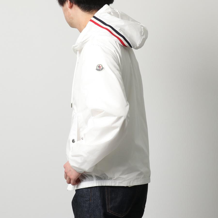 MONCLER ホワイト レース袖 トップス タグ、ハンガー付き MONCLER (モンクレール) 袖ロゴ プリント クルーネック 長袖 Tシャツ