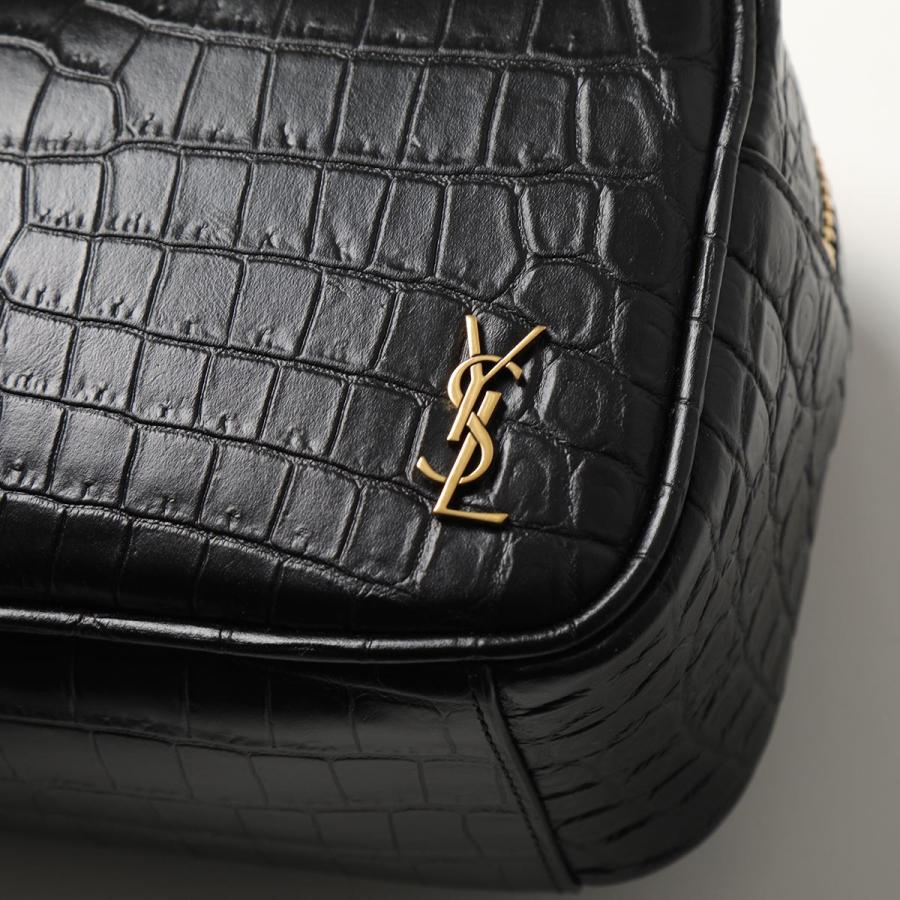 SAINT LAURENT サンローラン クラッチバッグ 664555 DZE0W メンズ クロコ型押しレザー セカンドバッグ YSL カサンドラロゴ  鞄 1000