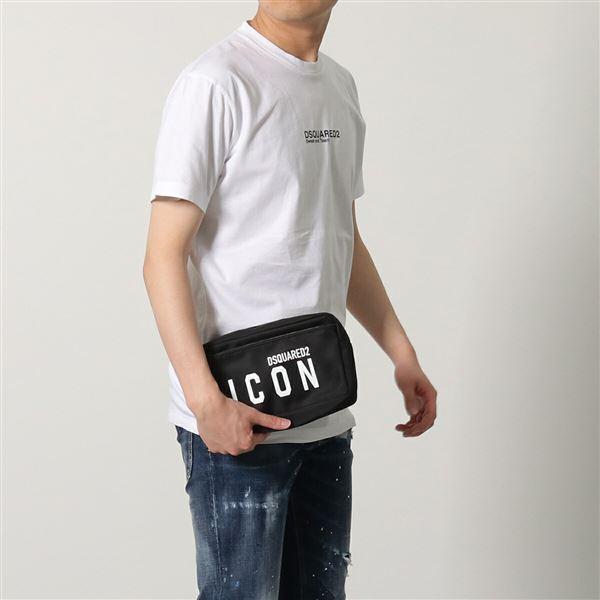 最新デザインの Bym0028 バッグ ディースクエアード Dsquared2 メンズ M436 Black Black 鞄 クラッチバッグ ロゴ プリント Icon ポシェット クラッチバッグ カラー M436 Black Black Www Maketheleapcoaching Com