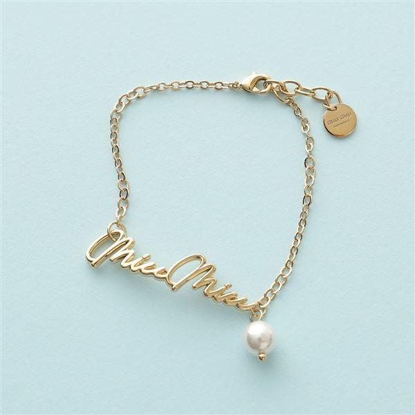 ミュウミュウ　ロゴブレスレット　ゴールド　超美品　miumiu 楽天市場】MIUMIU ミュウミュウ ブレスレット 5IB568 2F89