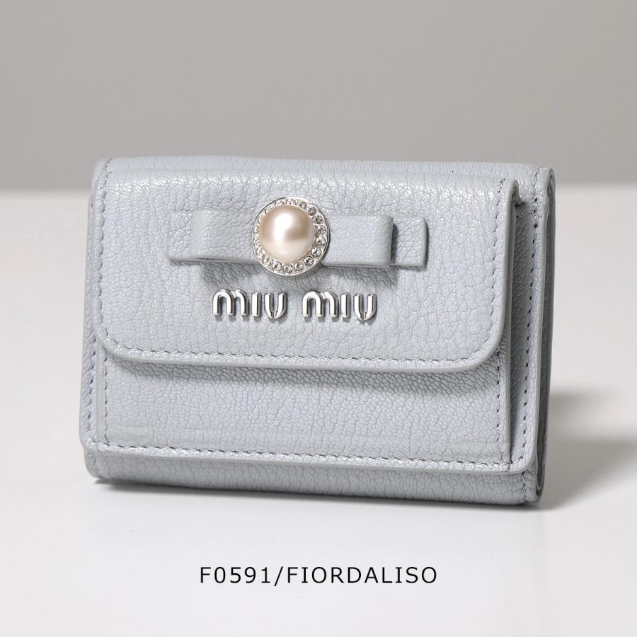 miu MIUMIU ミュウミュウ 三つ折り財布 MADRAS マドラス 5MH021 miu MIUMIU ミュウミュウ 三つ折り財布 MADRAS マドラス 5MH021