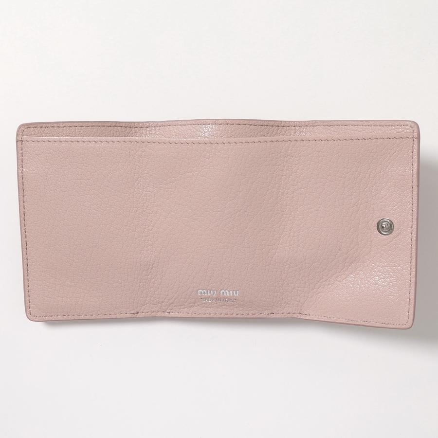 miu miu（ミュウミュウ） 三つ折り財布 MADRAS マドラス 5MH021 2F3R
