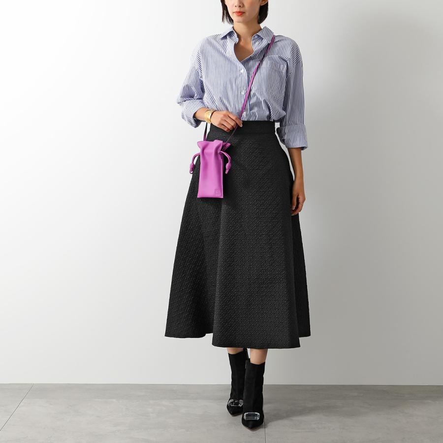 LOEWE ロエベ  フラメンコ ポケット ショルダーバッグ A411F10X01   ナッパレザー パープル   巾着 ポシェット 【本物保証】 LOEWE（ロエベ） LOEWE A411F10X01 4801 ショルダーバッグ レディース