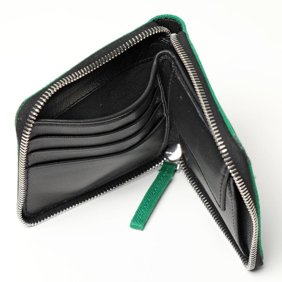 美品 MARNI マルニ 二つ折り財布 ジャガード ロゴ ラウンドファスナー マルニ ラウンドファスナー二つ折り財布 ネオンオレンジ MARNI