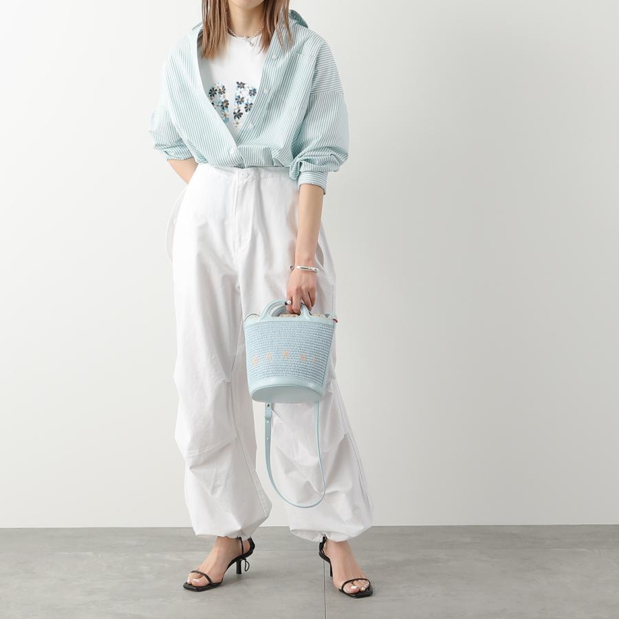 MARNI マルニ バケットバッグ TROPICALIA MINI BUCKET トロピカリア ミニ バケット SCMP0056Q1 P3860 かごバッグ ショルダーバッグ ロゴ刺繍｜s-musee｜24