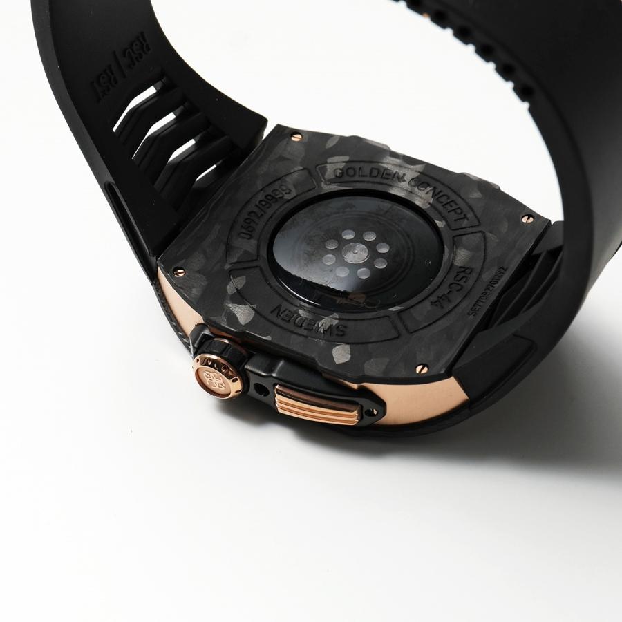 GOLDEN CONCEPT ゴールデンコンセプト Apple Watch Series 7 8 9 アップルウォッチケース RSC41 RSC45  メンズ チタン ラバーストラップ カラー2色