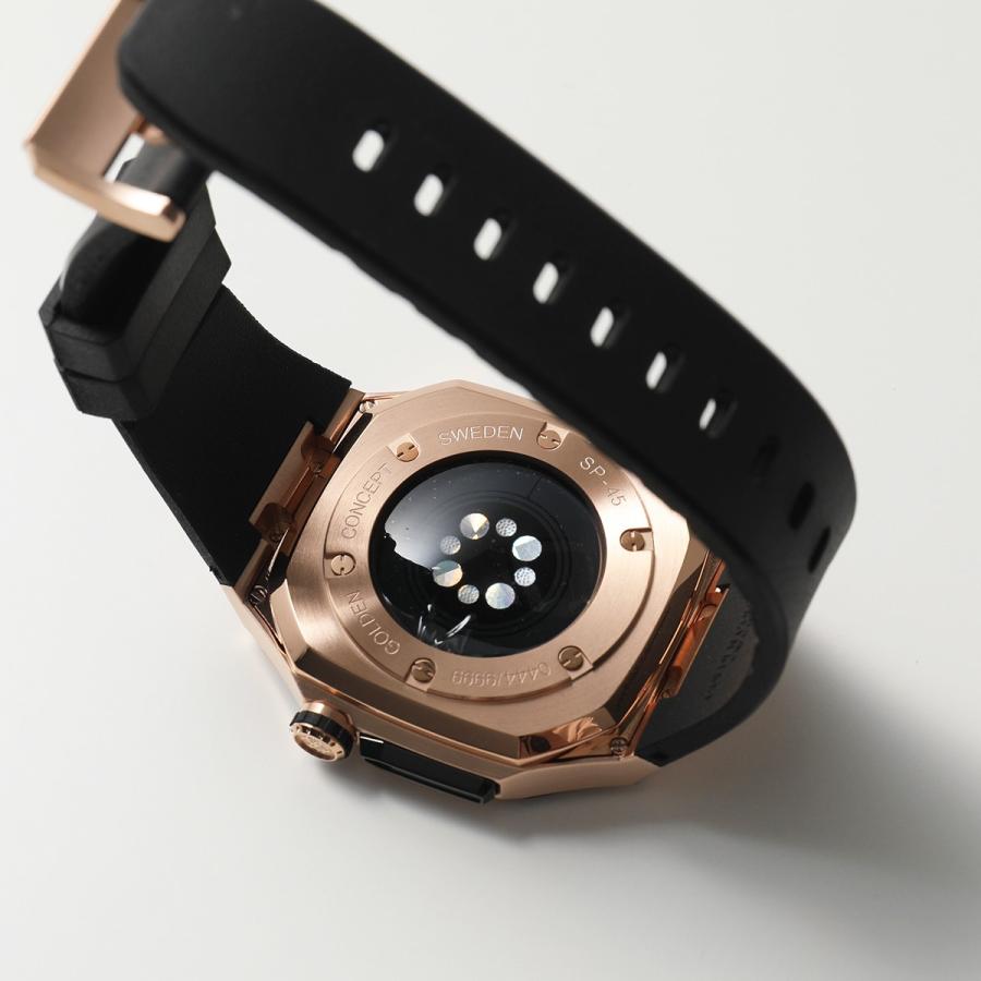 GOLDEN CONCEPT ゴールデンコンセプト Apple Watch Series 7 8 9 アップルウォッチケース SP41 SP45  メンズ ステンレススチール ラバーベルト カラー2色