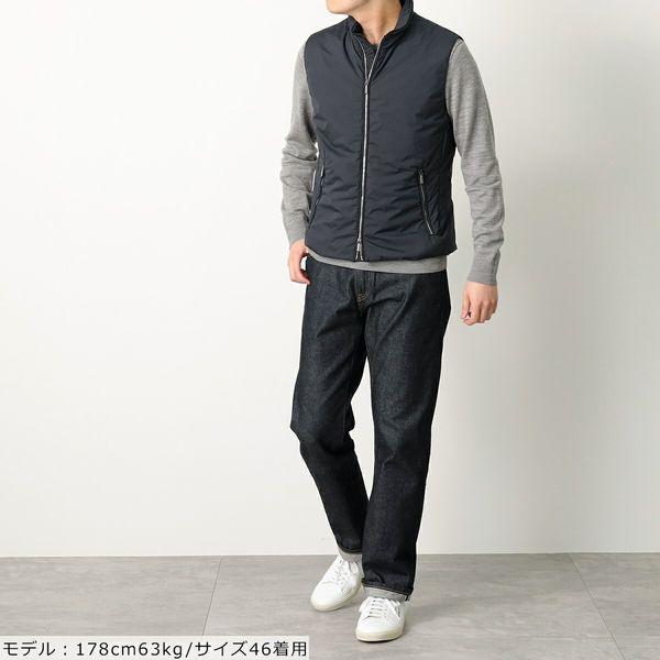 MOORER ムーレー 中綿ベスト SENIO セニオ SKT メンズ ジップアップ ジップベスト ジレ スタンドカラー NAVYの画像