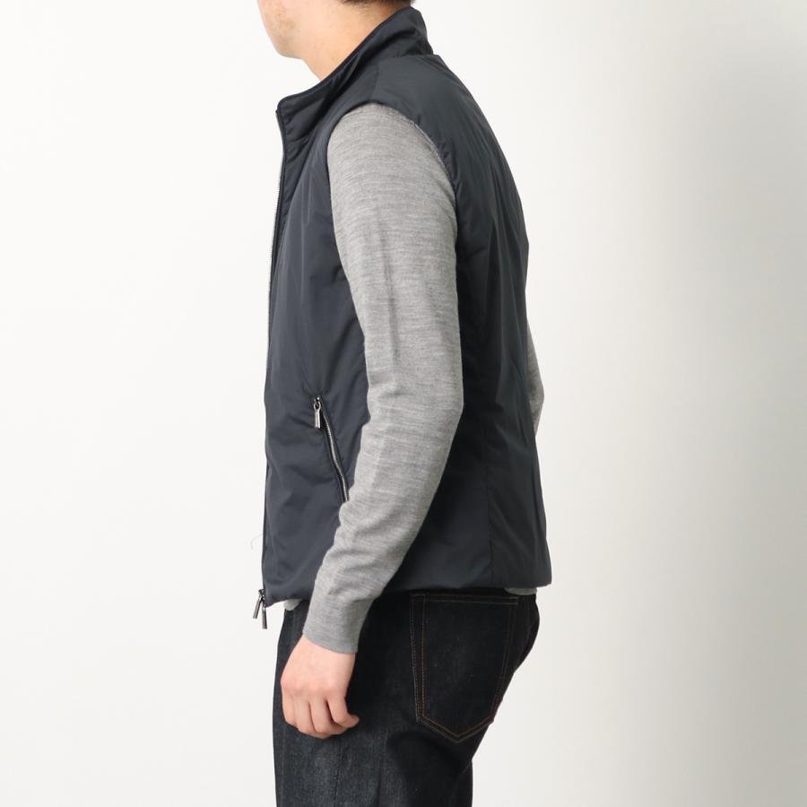 MOORER ムーレー 中綿ベスト SENIO セニオ SKT メンズ ジップアップ ジップベスト ジレ スタンドカラー NAVYの画像