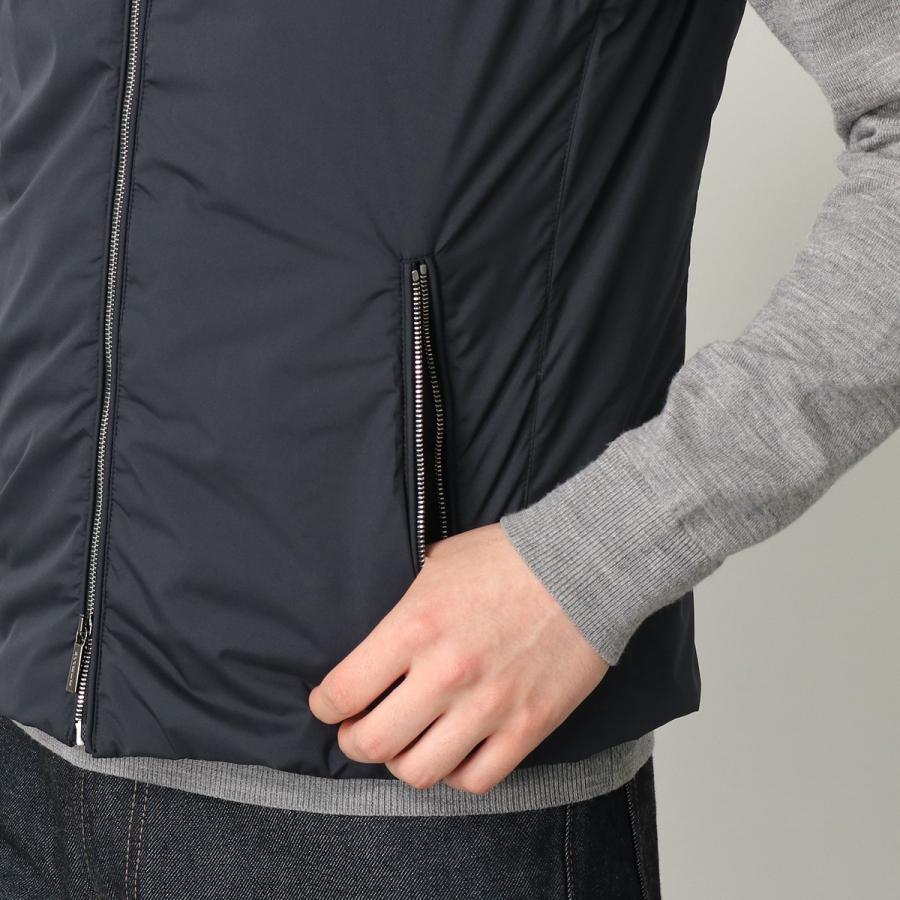 MOORER ムーレー 中綿ベスト SENIO セニオ SKT メンズ ジップアップ ジップベスト ジレ スタンドカラー NAVYの画像