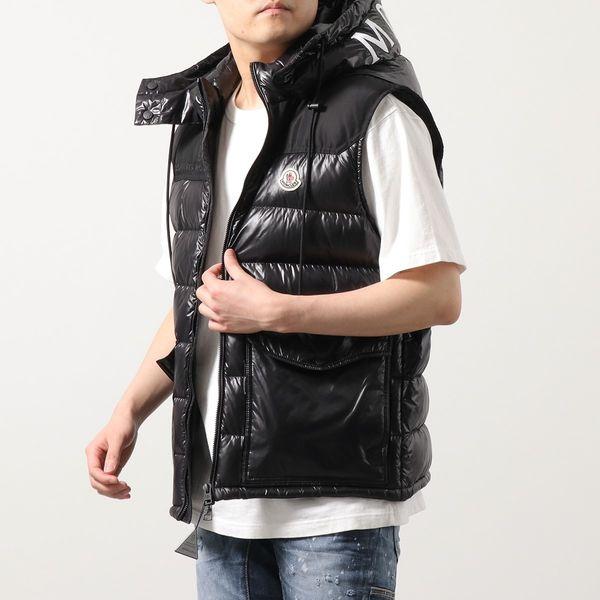 Moncler ダウンベスト モンクレール ダウンベスト ダウンベスト Genichi 1a 53a0e メンズ ジャケット フード付き ジレ アイコンパッチ レタリングロゴ ロゴ刺繍 ナイロン 999 インポートセレクト Musee 再入荷送料無料