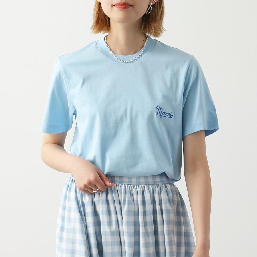 MARNI マルニ Tシャツ 【1枚単品】 THJE0211X0 UTCZ68 レディース 半袖 クルーネック カットソー コットン ロゴ刺繍 ワンポイント カラー4色｜s-musee｜07