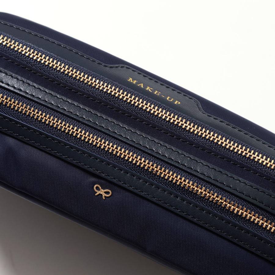 『アニヤハインドマーチ　メイクアップポーチ ロイヤルブルー』 AH ロゴ・メイクアップ・ポーチ | Anya Hindmarch JP
