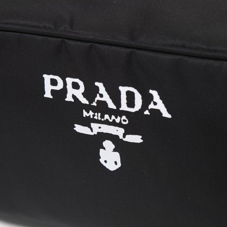 プラダ トラベルポーチ セカンドバッグ ナイロンxレザー ブラック 三角ロゴ プラダ トラベルポーチ セカンドバッグ ナイロンxレザー ブラック 三角ロゴ